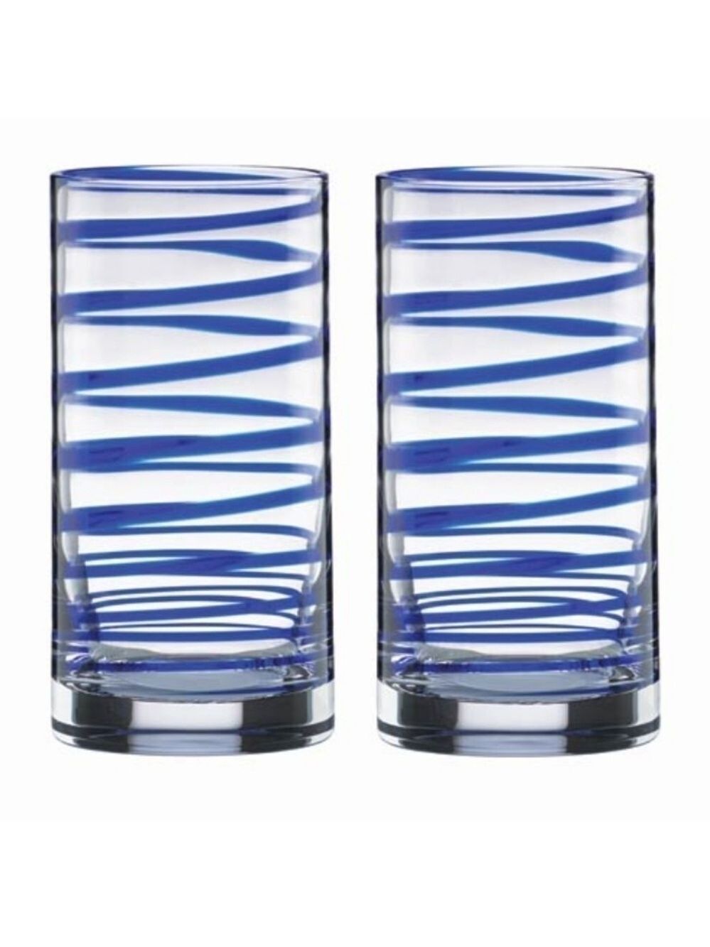 Kate Spade Charlotte Street Set of 2 Hiball Glasses in Blue